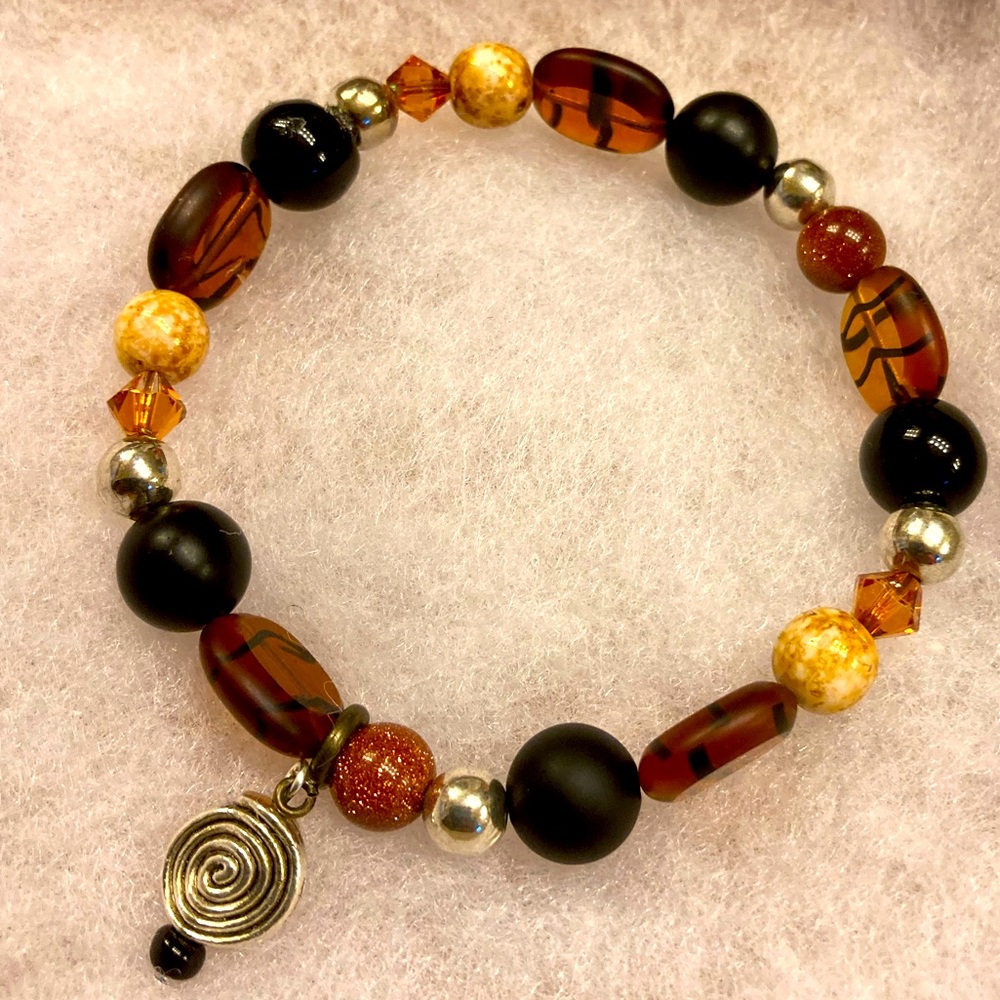 Tigers Print Stretch Bead Bracelet